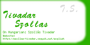 tivadar szollas business card